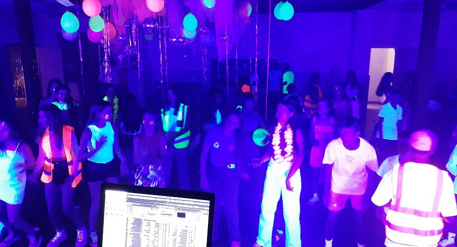 Glow-in-the-dark party