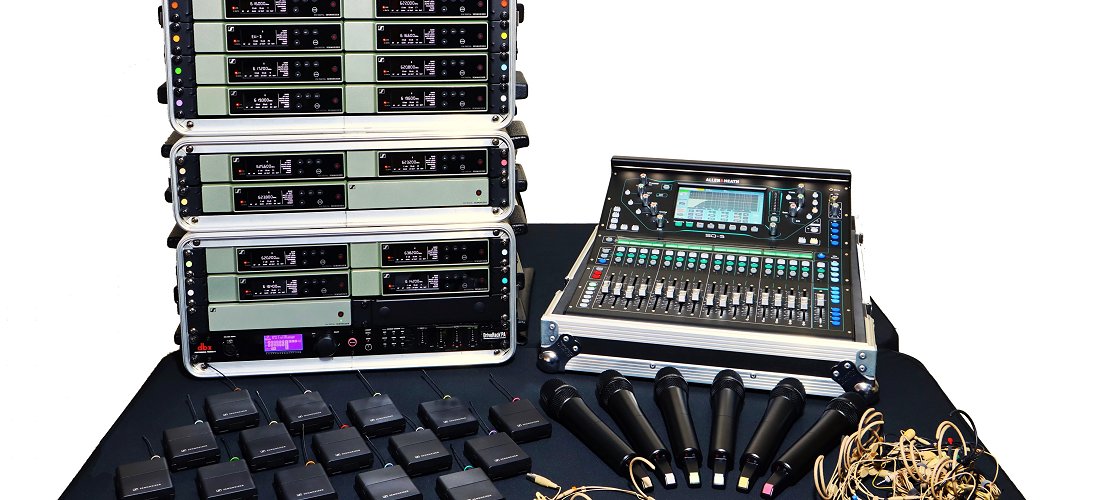 Sennheiser EW-D wireless systems and Allen & Heath SQ5 mixing desk